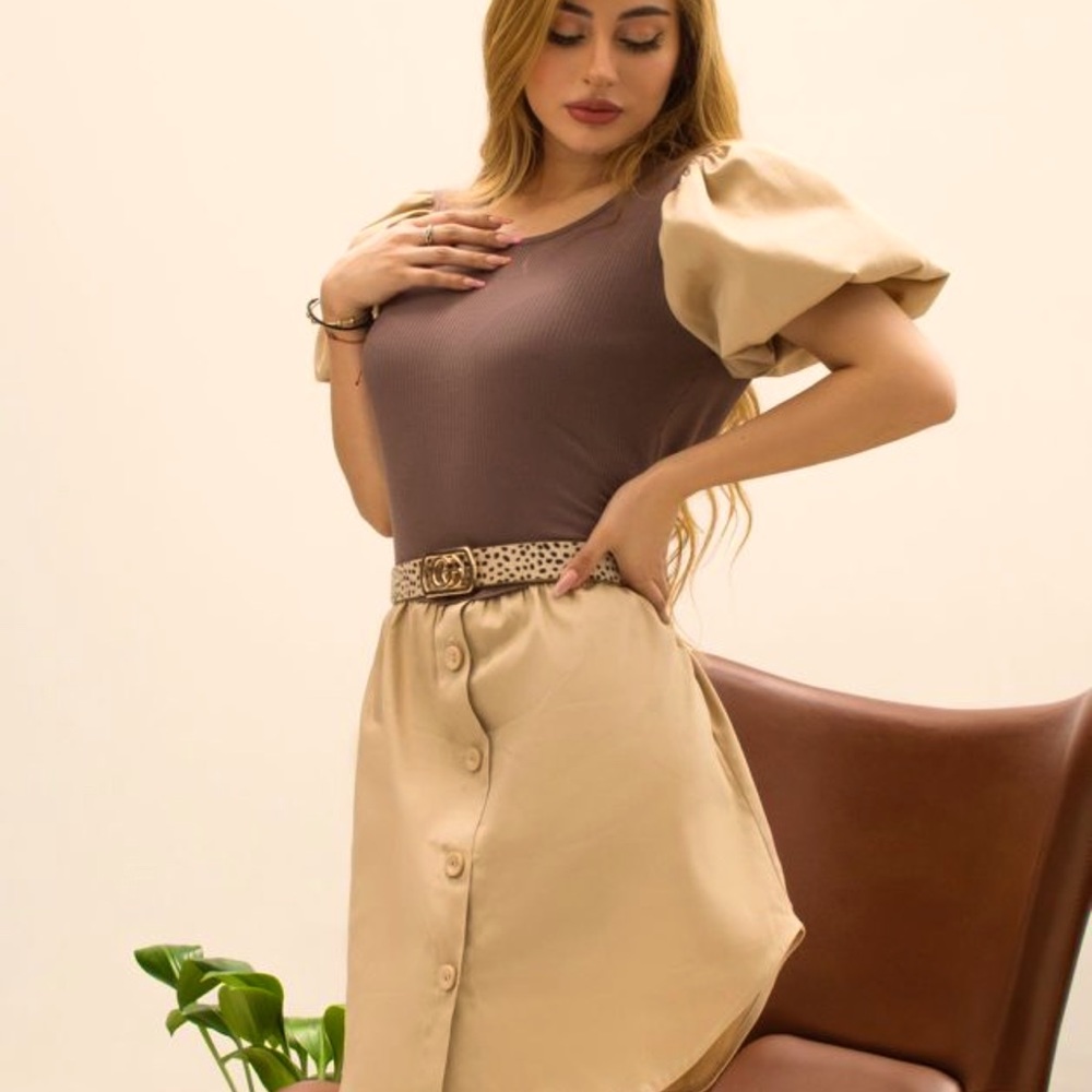 Leopard belt with dress